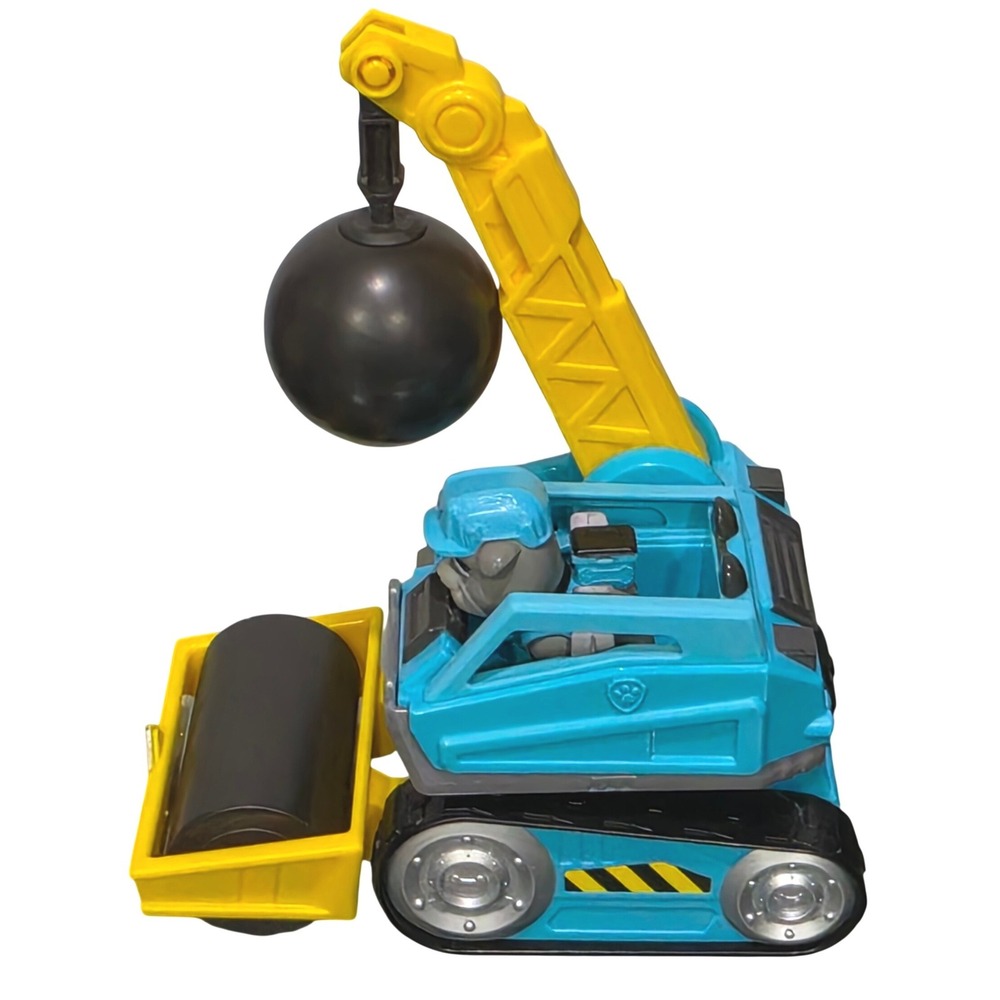 Paw Patrol Rubble & Crew Wheeler Wrecking Ball Crane Steam Roller Vehicle Set